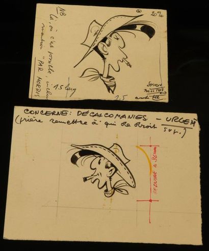 Planche - BD - Morris dessinateur Lucky Luke...