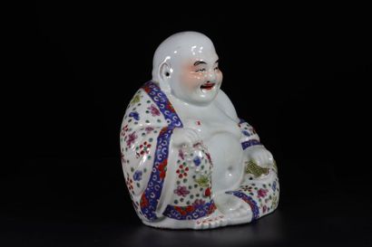 China Large famille rose porcelain Buddha...