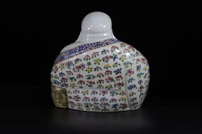 China Large famille rose porcelain Buddha...