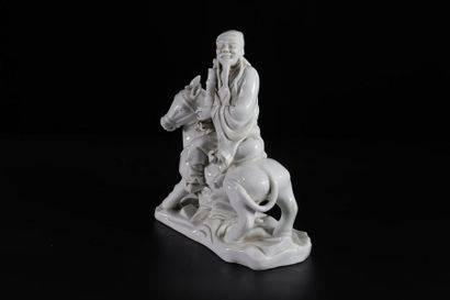 China character on horse in Chinese white...