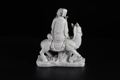 China character on horse in Chinese white...