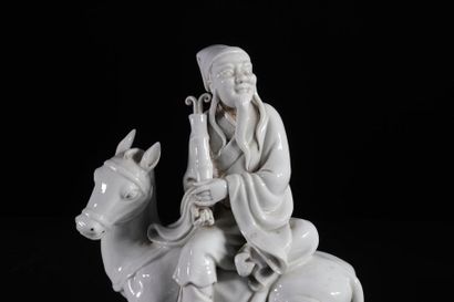 China character on horse in Chinese white...