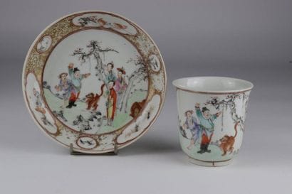 Quien Lang period porcelain cup and saucer,...