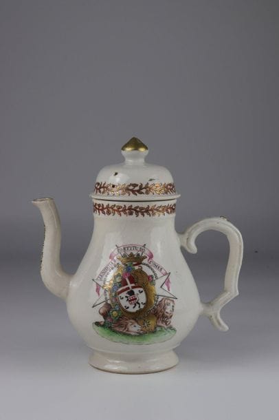 Coffee maker decorated with French coats...