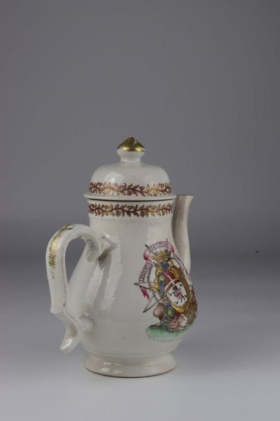 Coffee maker decorated with French coats...