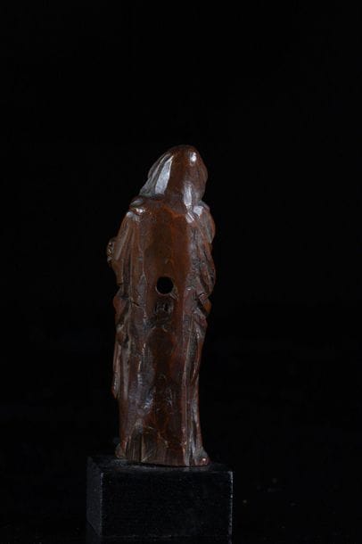 Flemish School of the 17th Carved Virgin...