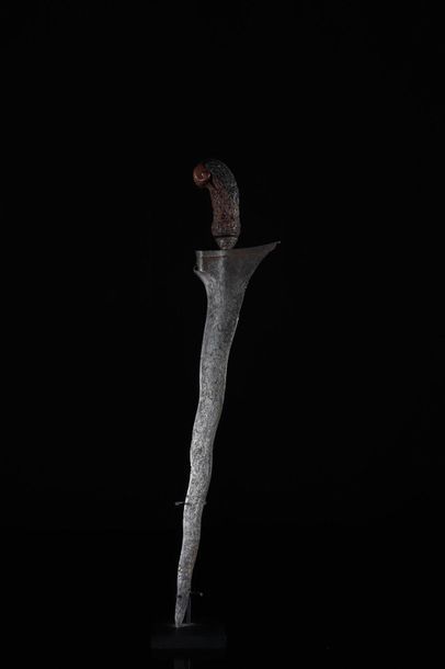 Asia knife (Kriss) in carved wood and its...