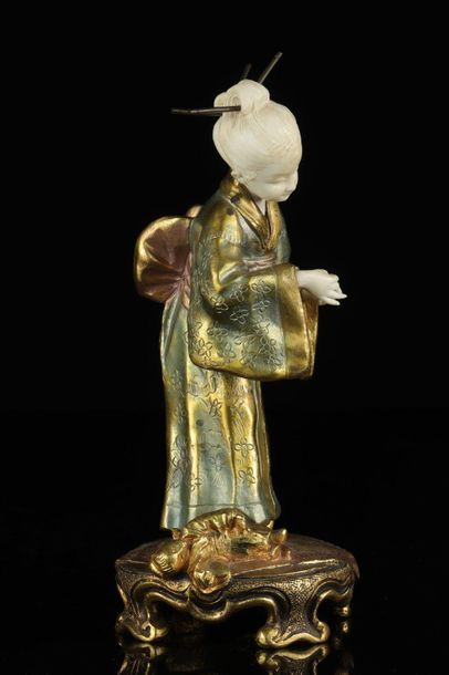 France chryselephantine bronze and ivory...