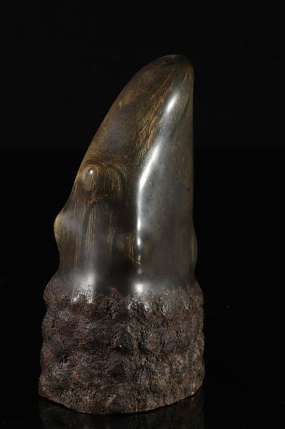 Carved horn. INDIA, Asia 19th century.
Sizes:...