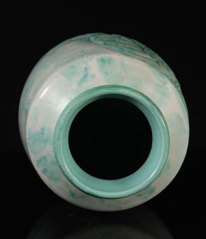 ART-DECO, porcelain vase with figurative...