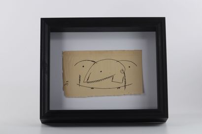 Jean Cocteau encre sur papier œuvre original....