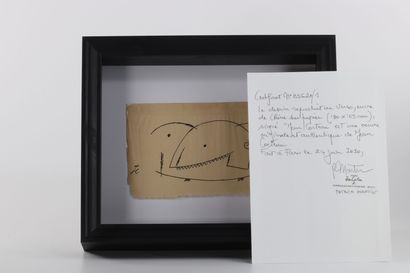 Jean Cocteau encre sur papier œuvre original....