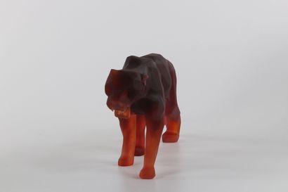 Richard Orlinski Wild Panther Cristal rouge...