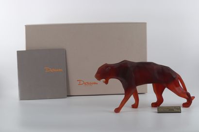 Richard Orlinski Wild Panther Cristal rouge...