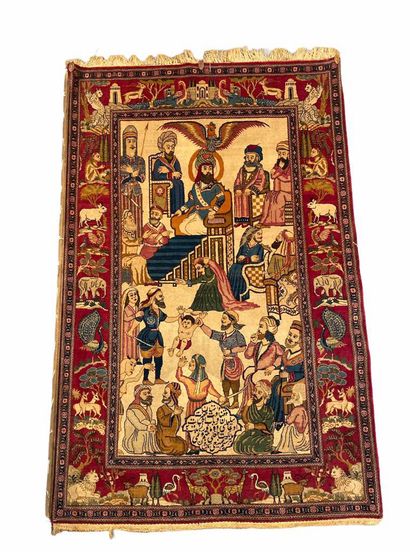 Tapis Kashan, Iran, scène de vie
Région:...