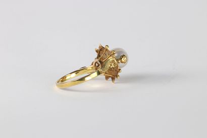 Bague en or jaune (14k) et perle d'eau douce
Dimensions:...