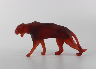 Richard Orlinski Wild Panther Cristal rouge...