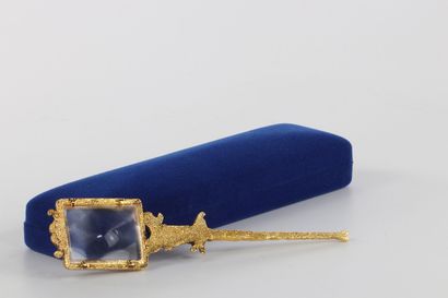 Salvador Dali Loupe Métal doré à l'or fin,...