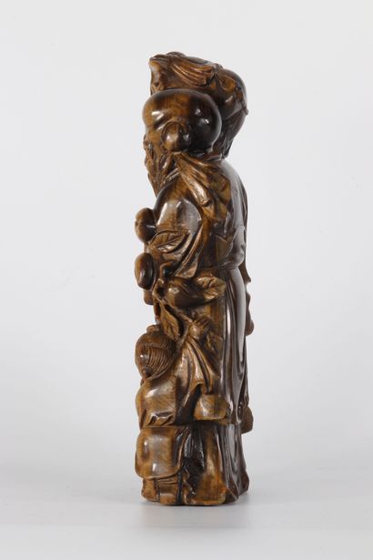Sculpture en œil de tigre chine époque Qing
Région:...