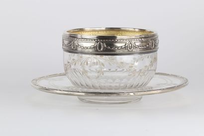 Lot de 3 coupes en argent de style Louis...