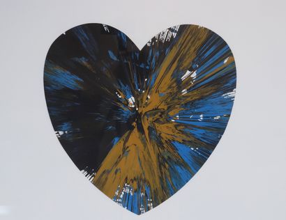 Damien Hirst Spin Painting - Coeur 2009 Acrylique...