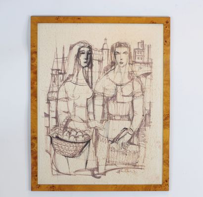 Max ERSFELD (1921-1985) dessin sur papier...
