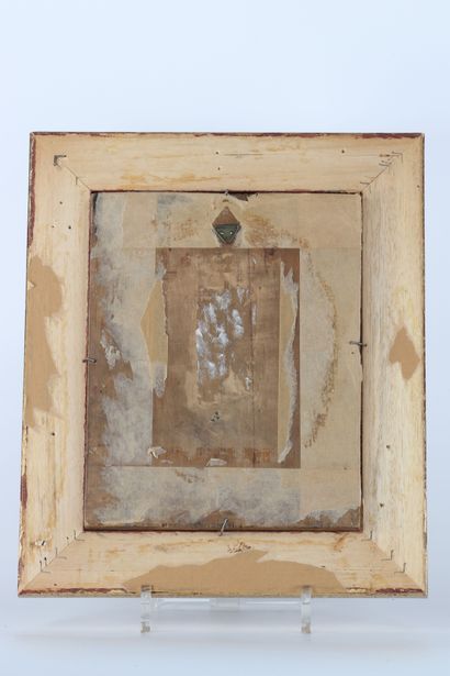 Peinture (icone) sur bois le Christ et la...
