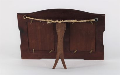 Grand cadre porte-photos, bronze argenté,...