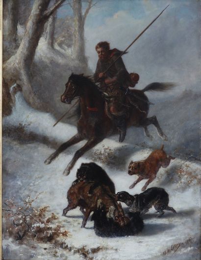 Edouard DE LATOUR (1816/17-1863) huile sur...