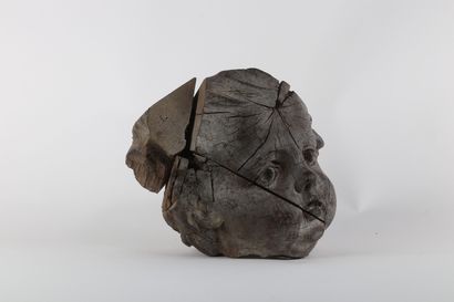 Têtes de Putti en bois sculpté époque Barroque...