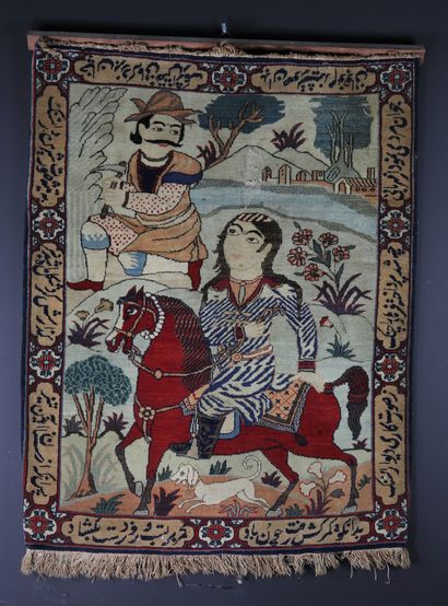 Tapis Kashan, Iran, scène de vie
Région:...