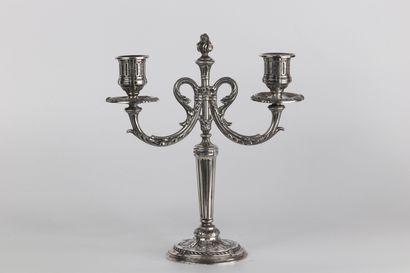 Paire de candélabres en argent poinçon mercure...