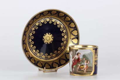 Tasse en porcelaine de Berlin décorée d'une...
