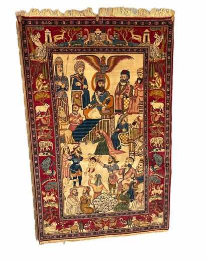 Tapis Kashan, Iran, scène de vie
Région:...