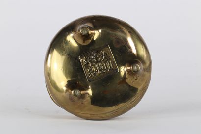 CHINE, brûle parfum en bronze, marque sous...