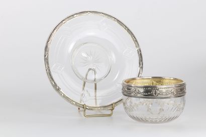 Lot de 3 coupes en argent de style Louis...