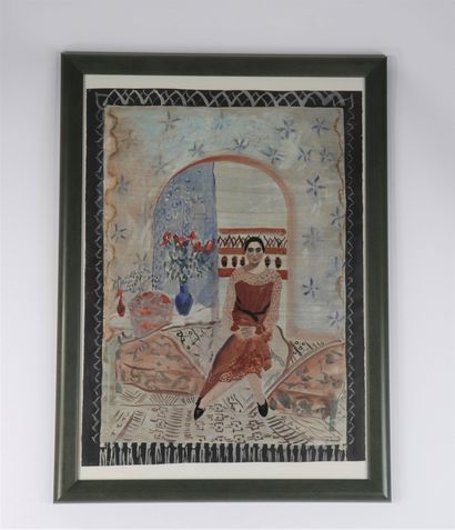 Marie HOWET (1897-1984), femme dans un intérieur...