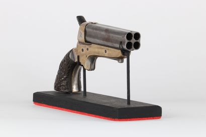Revolver 4 canons, XIXe mécanisme fonctionnel
Dimensions:...
