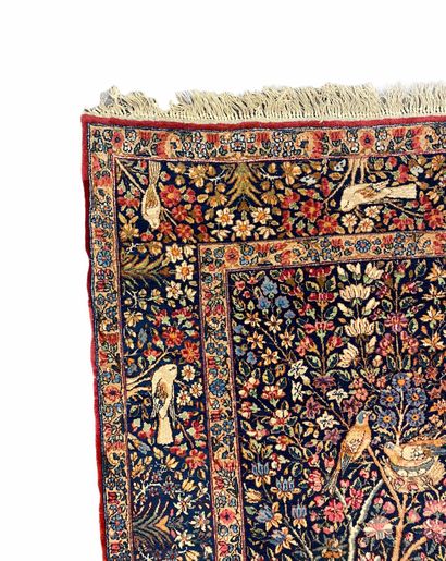 Tapis KIRMAN-RAVER (Perse) décor de vaches...