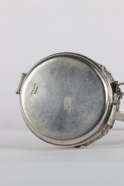 Rare porte bouteille Louis XVI Argent massif,...
