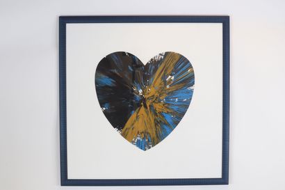 Damien Hirst Spin Painting - Coeur 2009 Acrylique...