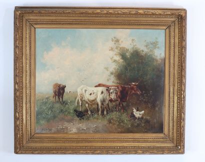 Paul SCHOUTEN (1860-1922) huile sur toile...