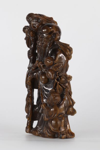 Sculpture en œil de tigre chine époque Qing
Région:...
