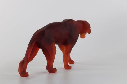 Richard Orlinski Wild Panther Cristal rouge...