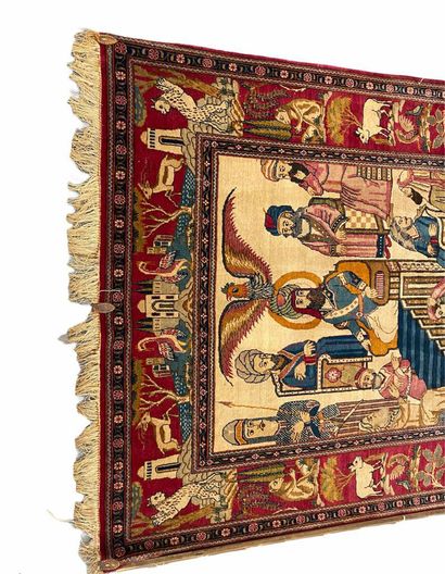 Tapis Kashan, Iran, scène de vie
Région:...