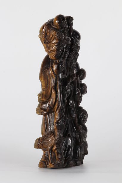 Sculpture en œil de tigre chine époque Qing
Région:...