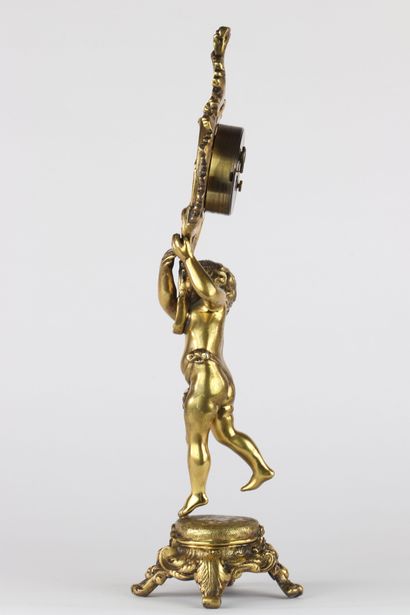 Pendulette réveil matin en bronze, fonctionnel
Dimensions:...