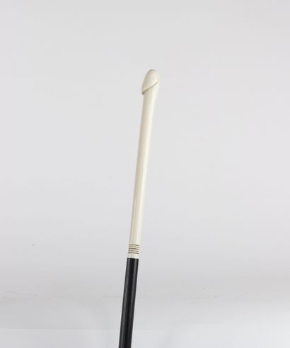 Canne phallique érotique - matière naturelle...