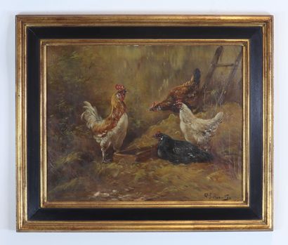 Paul SCHOUTEN (1860-1922) Huile sur toile...