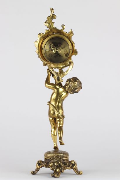 Pendulette réveil matin en bronze, fonctionnel
Dimensions:...